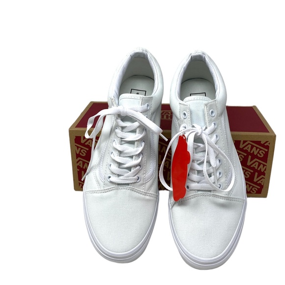 VANS Old Skool White Women Low Top Canvas Casual Skate Sneakers Size VN000D3HW00 - Picture 8 of 10